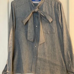 Msgm light blue, light weight denim shirt